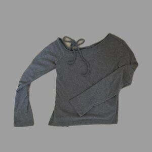 Grey Asymmetrical Off-the-Shoulder Top – Size XL